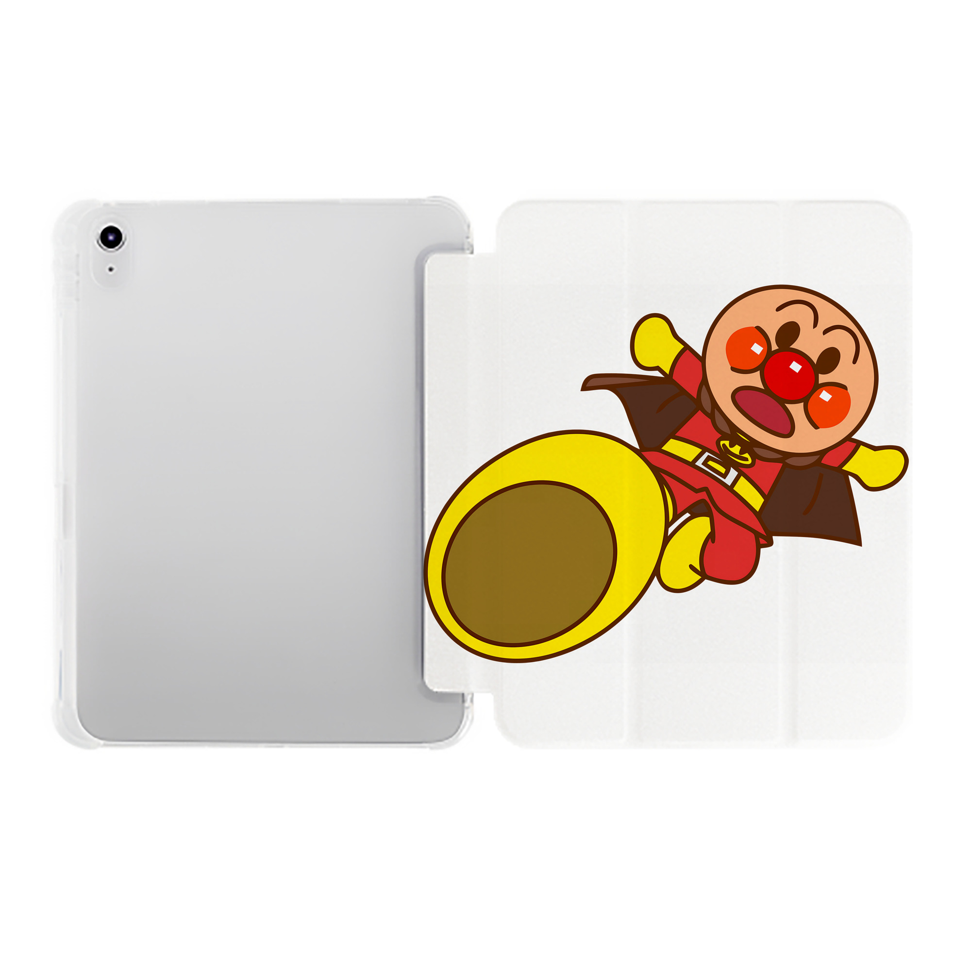 （画像用） アンパンマン Anpanman IPad ケース ペン収納付き 三つ折りスタンド PUレザー×シリコン 対応機種9.5/10.5/10.9インチ